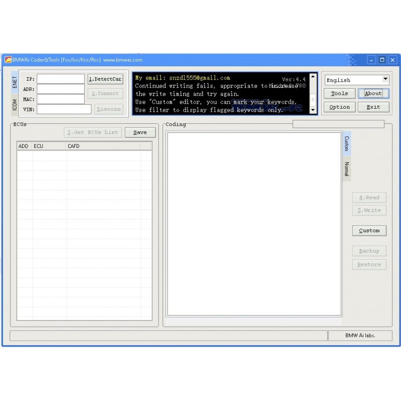 BMW Ai Coder 4.4 – Simplified Coding Tool for BMW E/F/I Series