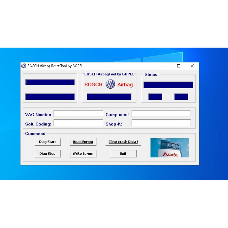 Bosch Airbag Reset Tool by GOPEL – DOS-Based EEPROM Crash Data Eraser