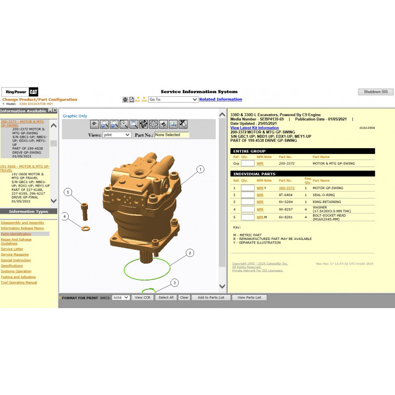 Caterpillar SIS 2022 Service Information System CAT Diagnostic Repair Software