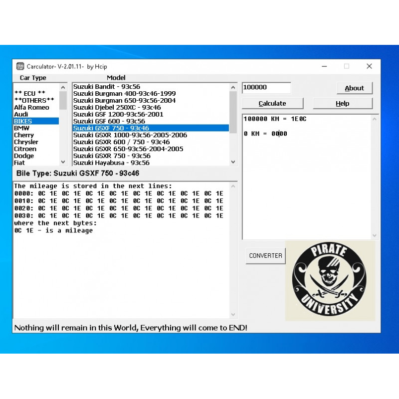 Mileage Converter Tool v2.01.11
