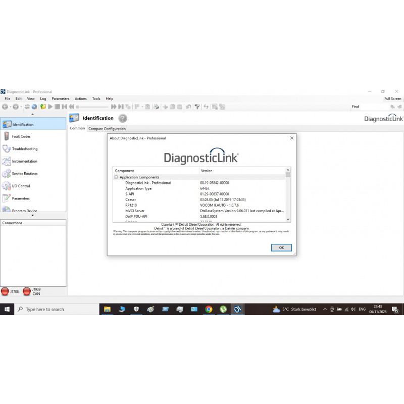 Detroit Diesel Diagnostic Link (DDDL) Version 8.19 SP1 – Heavy‑Duty Truck ECU Diagnostics & Programming Software