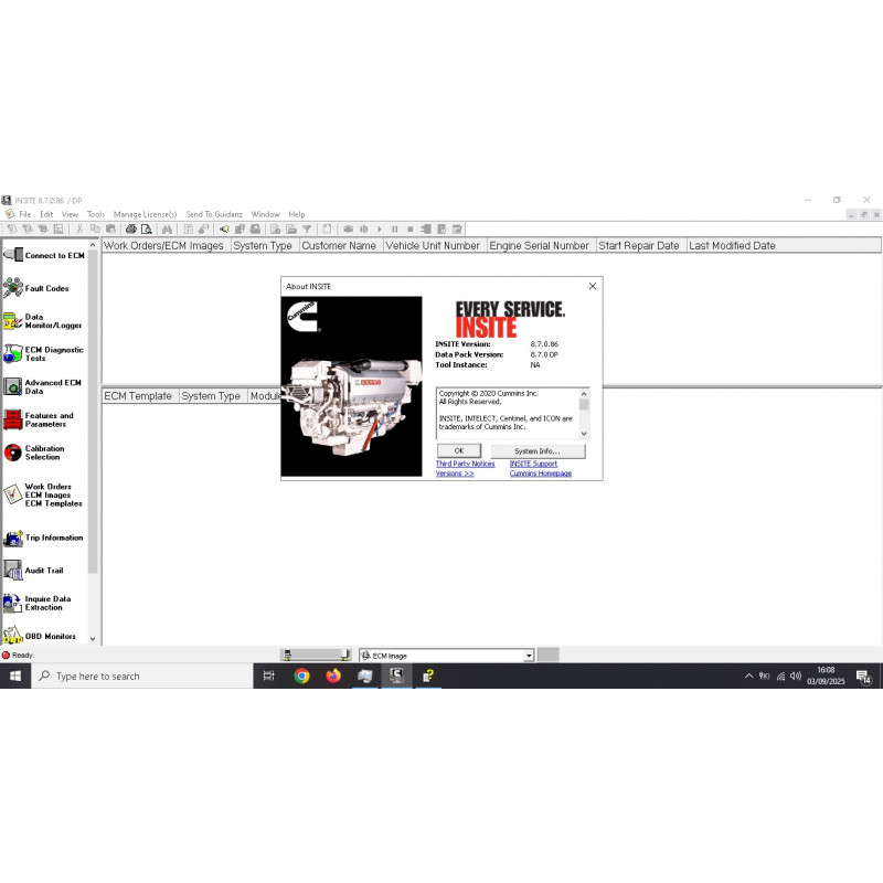 Cummins INSITE 8.7.0.86 – OEM Diagnostic & Programming Software for Cummins Engines