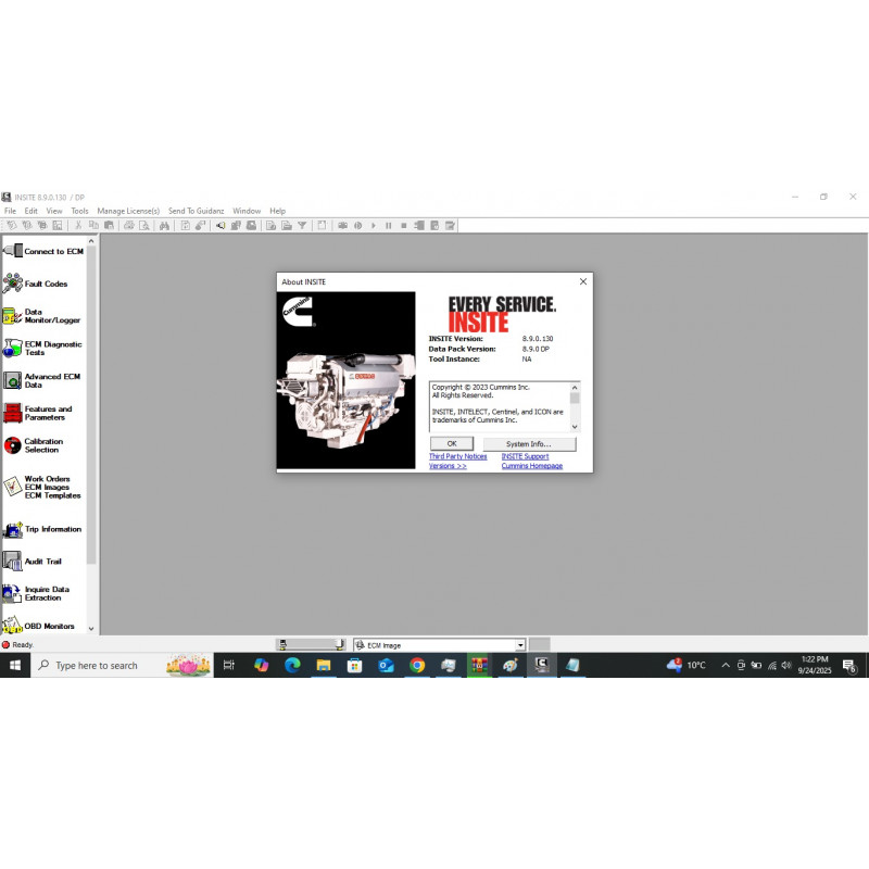Cummins INSITE 8.9.130 – Full Diagnostic & Programming Software for Cummins Engines