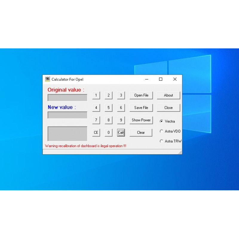 Dash Calculator v1.0 – Opel Vectra / Astra VDO & TRW Instrument Cluster Tool