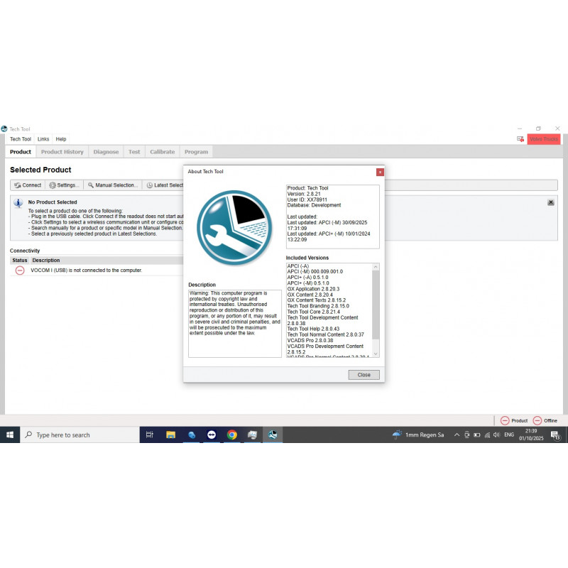 Volvo Tech Tool 2.8.210 with APCI+ – Advanced Diagnostic & Programming Software for Volvo, Mack, and Renault Trucks